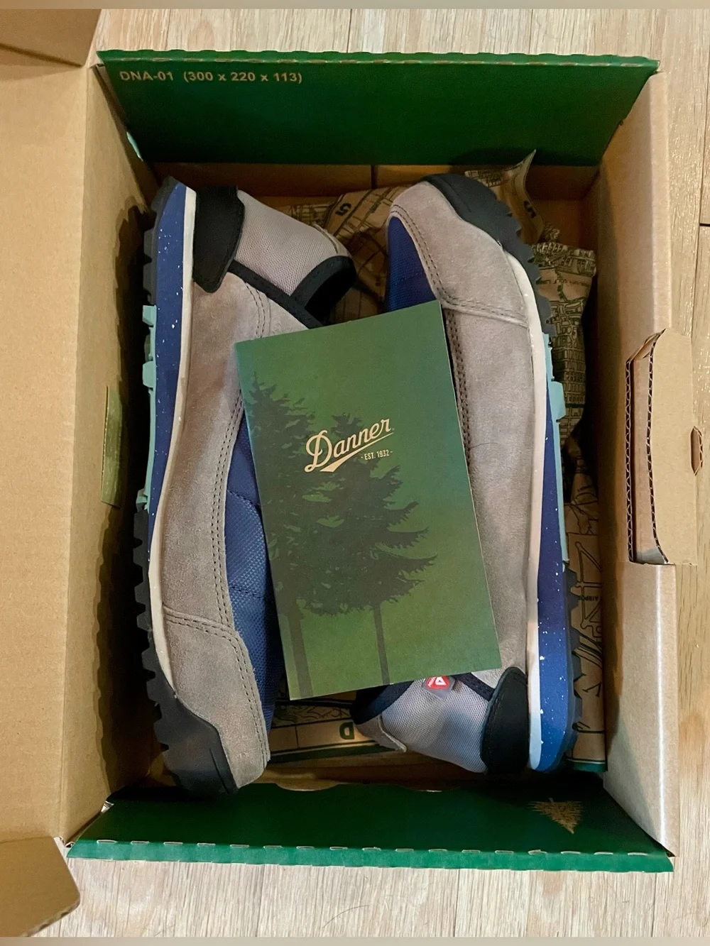 Danner Men’s Blue and Gray Slip-On Loafers, Men 8.5